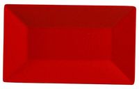 Yanco ME-210 Mexico Plate, Rectangular,  10" Length, 6" Width, Melamine, Red Color with Black Speckled, Pack of 24