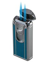 Visol Chrome Double Torch Flame Cigar Lighter (Green)
