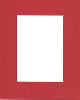 Pack of (2) 20x24 Acid Free White Core Picture Mats Cut for 16x20 Pictures in Real Red