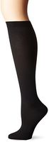Dr. Scholl's Women's Travel Knee High Socks with Graduated Compression, Solid Black, Shoe Size: 8-10