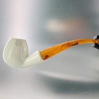 Meerschaum Billiard Smooth Finish Pipe 1/4 Bend by Paykoc M02135