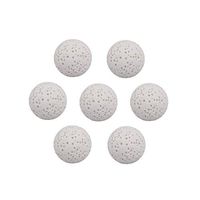 INFUSEU 7 Pack Natural Lava Stone Rock Round Energy Ball for Aromatherapy Essential Oil Essential Oil Pendant Necklace Locket Bracelet Earrings Jewelry Making Findings Accessories