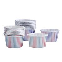 UPKOCH 100PCS Rainbow Paper Cake Cups Curled Disposable Muffin Cup Liners