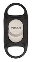 Xikar X8 Cigar Cutter, Stainless Steel Blades, Cuts Up to 70 Ring Gauge, Black