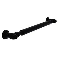 Allied Brass TD-GRR-32 32 inch Reeded Grab Bar, Matte Black