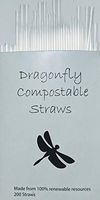 Premium Plant-Based Clear 100% Compostable Drinking Straws- 200 Pack. Low Carbon Footprint, Eco-Friendly, Sustainable, Renewable