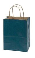 Medium Paper Shopping Bag in Navy Blue 8 x 4 ½x 10 ¼ Inches - Count of 100