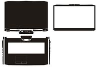 Special Laptop Black carbon fiber Vinyl Skin Stickers Cover for SAGER NP9175 (CLEVO P775TM-G) NP9176 (P775TM1-G) 17.3"