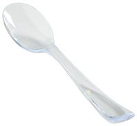 Fineline Settings Platter Pleasers Clear 10" Extra Heavy Serving Spoon 100 Pieces