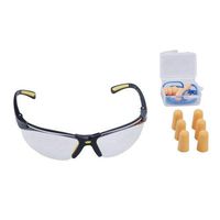 Safety Glasses and Earplugs Combo Pack