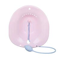 Sitz Bath with Flusher Over-The-Toilet Perineal Soaking Bath - for Hemorrhoid Treatment,New Moms Postpartum Soaking After Natural Birth Or Episiotomy,Pink