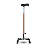 Aluminum Walker Crutches Thicken Old Man's Corner Non-Slip Cane 3 Color 62cm1.25mm MUMUJIN (Color : Brown)