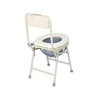 SMFYY Folding Commode Chair, Toilet Seat Old Man Toilet Mobile Toilet Pregnant Woman Back Toilet