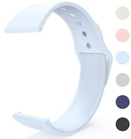 Sunnywoo 22mm Watch Silicone Watch Band Strap with Quick Release Pins Compatible with Samsung Galaxy Watch (46mm) /Gear S3 Classic/Frontier/Asus Zenwatch 2 and All The 22mm Width Smart Watch Lugs