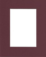 Pack of (2) 16x20 Acid Free White Core Picture Mats Cut for 12x16 Pictures in Maroon