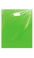 Count of 500 Large Clearly Lime Low Density Merchandise Bag 15" x 18" x 4"
