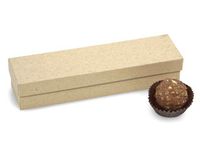 Rigid Truffle Candy Boxes - 5 Pc Truffle Boxes Kraft Embossed 6-1/2x1-5/8x1-1/4" - 2 Pc Box - (2 Packs; 24 Per Pack) - WRAPS-TBR3EK