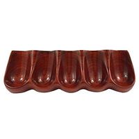 SHZONS Tobacco Pipe Display Rack, Rose Wooden Smoking Pipe Shelf for 5 Pipes Tobacco Pipe Stand