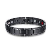 YJ-Bear Magnetic Bracelet Twisted for Arthritis, Fashion Style Elegant Men/Womens Titanium Magnetic Therapy Bracelet Pain Relief for Arthritis and Carpal Tunnel Therapy Bracelets(Black)