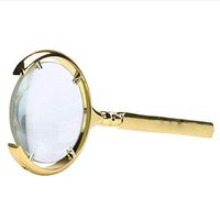 LEOO Handheld 6X Magnifier Magnifying Glass with Handle for Science, Reading Book, Inspection, Coins, Insects, Rocks, Map, Crossword