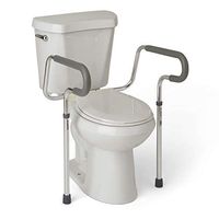 Medline's Guardian Toilet Safety Rail with Adjustable Height for Bathroom Safety, Toilet Assist, and Grab Bar