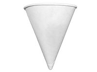 Genpak Harvest 4.5 oz Compostable Paper Cone Water Cup - Recyclable, Rolled Rim 400ct. W42F {Vasos de Agua con Forma de Cono} (2-Boxes (400ct.))