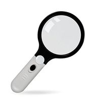 Handheld Magnifier with 4 LED Lights, 4X 30X Glass Lens Magnification for Reading Jewelry Evaluating Circuits Repairing