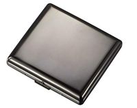 Visol Venus Stainless Steel Cigarette Case - Holds 20 Cigarettes (Gunmetal)