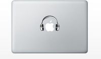Headphone Earphone Decal Sticker for Apple MacBook Laptop pro and air 13" 15" 17" Models