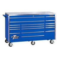 Extreme Tools EX7217RCBL 17-Drawer Triple Bank Roller Cabinet with Ball Bearing Slides, 72-Inch, Blue High Gloss Powder Coat Finish