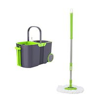 Mopping Rotating Mop Automatic Rotating Mop Hands Free Household Lazy Mop Double Barrels Buckets