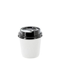 500-CT Disposable Black Lid for 4-OZ Coffee and Tea Cups: Perfect for Coffee Shops, Juice Shops, and Restaurant Takeout - Recyclable Polystyrene Cup Lid - Restaurantware