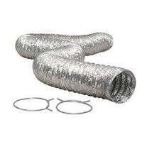 Lambro 4" X 4' Aluminum Flexible Dryer Vent Air Duct 4 Ft with 2 Clamps