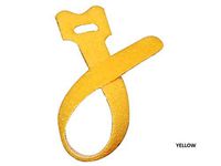 Color Reusable Fastening Cable Ties, Hook and Loop Cord Ties, 1/2" Wide, 7" Long, 20pack(All in One Color) (Yellow)