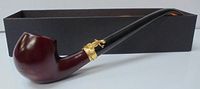 8" Churchwarden Pipe Wood Bowl and durable plastic Arm and mouth piece - pipM163