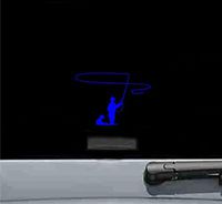Fly Fishing Vinyl Decal Sticker (BLUE)