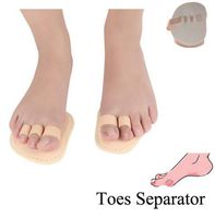 Toe Splint & Straightener, Footcare Forefoot Mat Overlap Toe Separator Correction Pad Protector for Hallux Valgus Mallet Finger Pad Deformation Corrector Three Toe Two Toe (2 Loops 1 pcs)