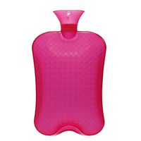 Environmental PVC Transparent Hot Water Bottle,3L Thick Explosion-Proof Plaid Hand Warmers Hot Water Bag for Back/Neck/Legs, Hot and Cold Therapies (5 Colors) (Color : Rose red)