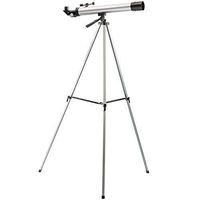 Refractor Telescope Tripod Stand Portable Refractory Travel Scope Interchangeable Eye Lenses 50mm Clear Aperture 600mm Focal Length H5 120x, H10 60x Eyepiece 4x18 Sight Glass Finder Scope (RTS)