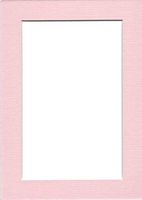 Pack of (5) 5x7 Acid Free White Core Picture Mats Cut for 4x6 Pictures in Pink