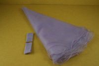 (Set of 3) - 28" Sheer Organza Ruffled Edge Circle Gift or Wine Wrap (Lavender)