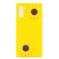 Amocase Soft Rubber Case with 2 in 1 Stylus for Samsung Galaxy Note 10/Note 10 5G,Premium Slim 3D DIY Candy Color Flexible Slicone Back Case for Samsung Galaxy Note 10/Note 10 5G - Cute Sunflower