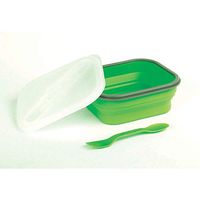 Gourmet Home Eco Plastic Collapsible Single Section Lunch Kit Green