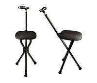 Walking Cane Seat Folding Walking Stick Tripod Spectator Seat for Men and Women Lightweight Travel Seat Plus Cane Mobility Seat Cane Adjustable Folding Walking Cane Chair