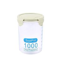 Goodfans 3 Sizes Round Food Storage Containers Reusable Washable Plastic Containers Kitchen Pets People Food keepers Storage Cups