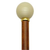 Ball Knob Cane High Gloss Scorched Cherry  Shaft, Ivory Handle -Affordable Gift! Item #DHAR-9152400