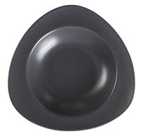 AXZHYX Bowl American Tableware, Household Triangle Irregular Ceramic Dish Dish Western Straw hat Dish Soup Noodle Dish [10 inches] Hotel Tableware Home Noodles Boiled Fish Soup Bowl (Color : Black)