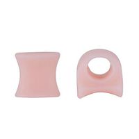 Silky Toes Toe Separators and Spreaders for Bunion, Overlapping Toes and Drift Pain White/Beige Value Pack (Pink (2 Pack))