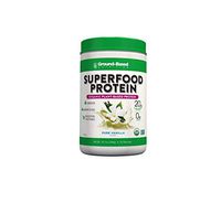 Superfood Protein, Pure Vanilla Organic Plant Based Protein Powder, Superfoods + Greens, Vegan, Non Dairy, Gluten Free, Lactose Free, No Sugar, Soy Free, Non-GMO, Paleo, Keto