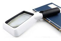 ZTYD Handheld Magnifier, CBO Rectangular Led Magnifier 2 File Open Comfortable Large Area Reading Small Lens Appreciation